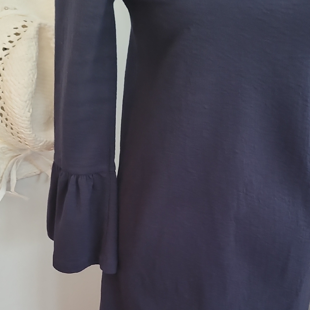 J. Crew Elegant Navy Long Sleeve Dress - Picture 5 of 11